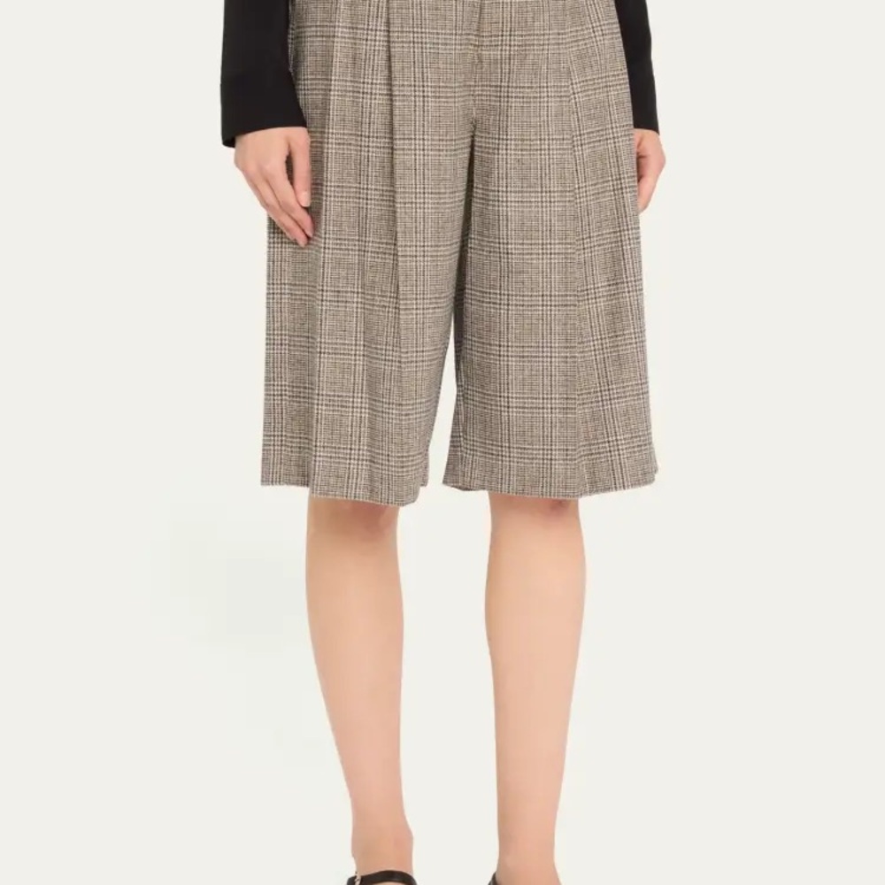 Ralph Lauren GLEN PLAID CROPPED PLEATED PANT size 6